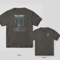 Pepper Comfort Colors tee shown back and front: an exploded bolt assembly drawing headed Some Assembly Required on the back and a small Tolerance Stack logo on the chest.