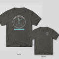 Pepper Comfort Colors tee shown back and front: a round Make Chips Daily machine-shop badge on the back and a small matching badge on the chest.