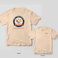 Sorry, Wrong Partner pickleball shirt shown back and front on Ivory Comfort Colors 1717: Round Sorry Wrong Partner badge with coral and yellow paddles labeled Mine and Yours under a ball