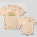 Greetings from the Kitchen pickleball shirt shown back and front on Ivory Comfort Colors 1717: Vintage postcard design reading Greetings from the Kitchen with a pickleball stamp and postmark