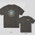If It Don't Fit, Get a Bigger Hammer welder shirt shown back and front on Pepper Comfort Colors 1717: Round distressed badge with crossed sledgehammers and sparks, "If It Don't Fit" above and "Get a Bigger Hammer" below