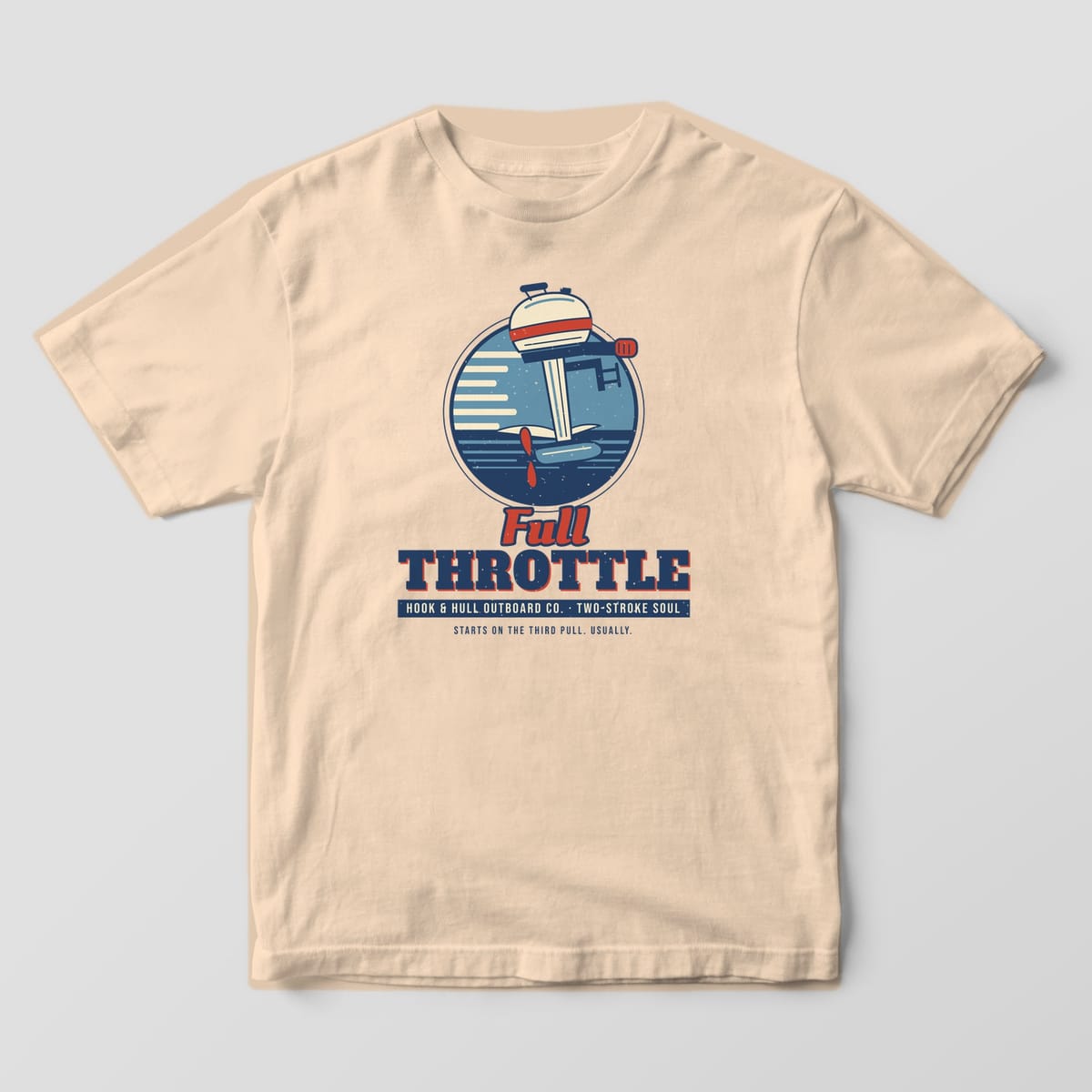 Same front view of the ivory Comfort Colors 1717 T-shirt with the full-front print