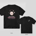Black T-shirt back with moon phases labeled Calm to Unhinged around a full moon wearing a stethoscope, plus a small moon phase chest print