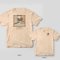 Aix Sponsa Wood Duck Plate duck hunting shirt shown back and front on Ivory Comfort Colors 1717: wood duck drake in a framed flooded-timber plate