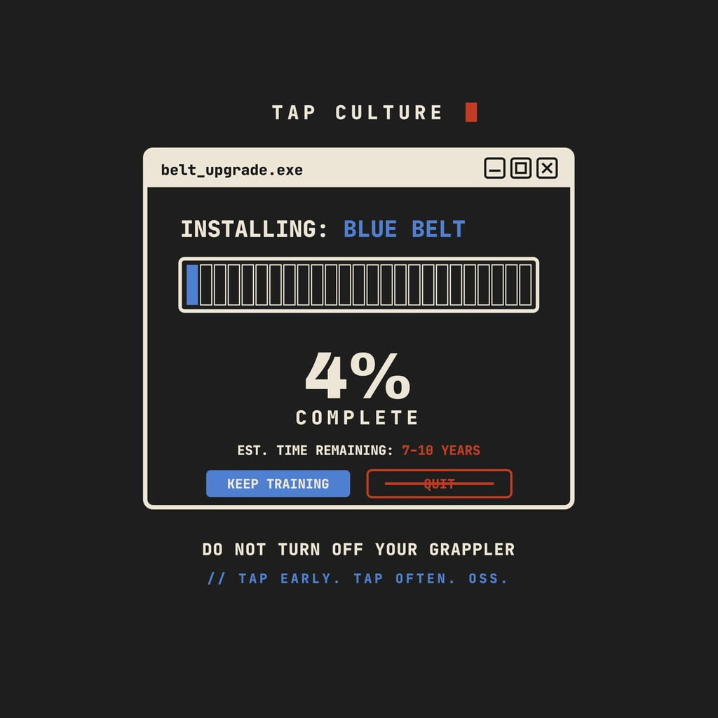 Close-up of the installer window print: progress bar, 4% COMPLETE, 7-10 YEARS and the crossed-out QUIT button.