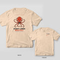 Ivory Comfort Colors tee, back and front: red octopus wearing a black belt locking a triangle over EIGHT LIMBS WOULD HELP, ASK ME ABOUT MY GUARD on chest.