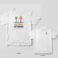 White Comfort Colors tee shown back and front: channel daymarks over RED RIGHT RETURNING type on the back, small red daymark on the chest.