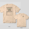 Ivory tee shown back and front: back has a diner-style menu card titled Resistor Diner with a resistor and a color code table; front has a small resistor logo.