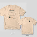 Ivory tee shown back and front: back has a black coffee maker schematic on a drawing sheet under The Morning Circuit with a steaming mug; front has a small mug.