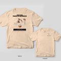 Ivory tee shown back and front: back has an isometric robot cell with coordinate frames and transform arrows under Know Your Frame of Reference; front has a small x-y-z frame.