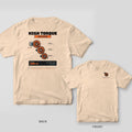 Ivory tee shown back and front: back has a three-stage orange gear train under High Torque Low Speed with a 100:1 ratio panel; front has a small gear and pinion.