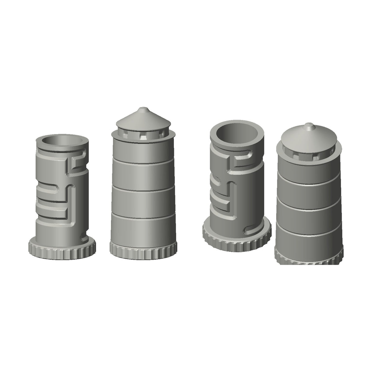 Render of the Lowcountry Lighthouse Money Maze: maze core and lighthouse sleeve